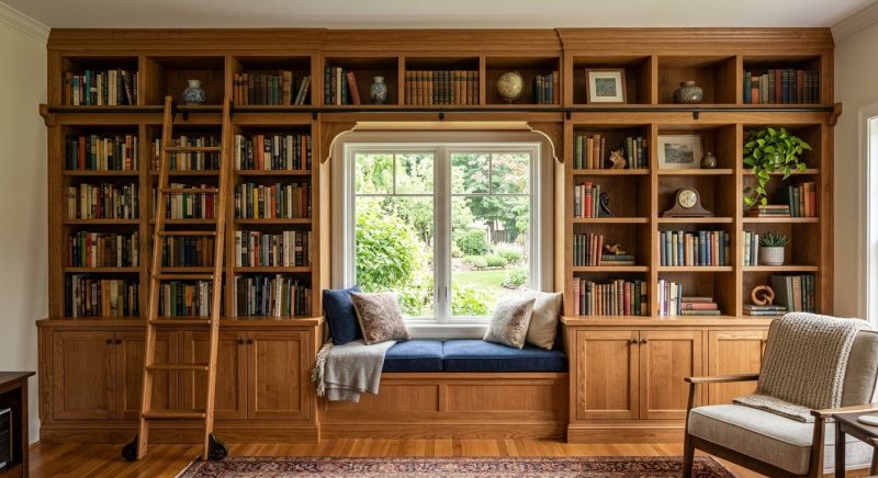 Built In Bookcase Installation in Fairfax, VA